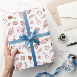 Sweet Retro Valentine's Wrapping Paper Geschenkpapier