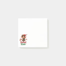 Sweet Ride Elf Christmas Post-it Klebezettel