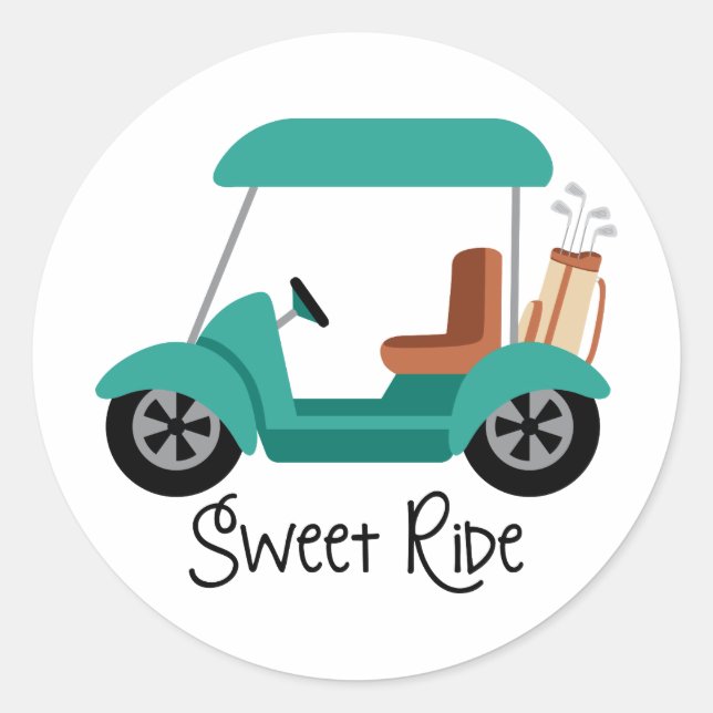Sweet Ride Runder Aufkleber (Vorderseite)