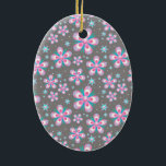 Sweet Romantic Abstrakt Pink Blume Muster Keramikornament<br><div class="desc">Sweet Romantic Abstrakt Pink Blume Muster</div>