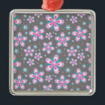 Sweet Romantic Abstrakt Pink Blume Muster Ornament Aus Metall<br><div class="desc">Sweet Romantic Abstrakt Pink Blume Muster</div>
