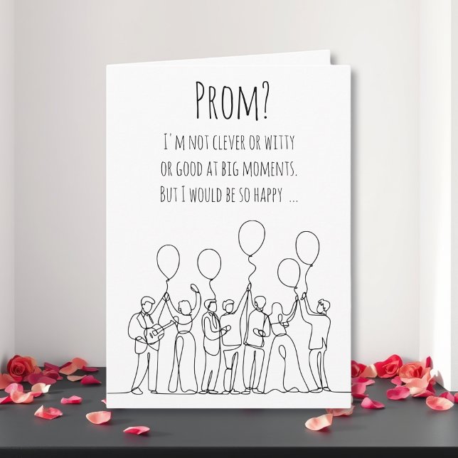 Sweet Romantic Prom Invite | Promposal Karte (Von Creator hochgeladen)
