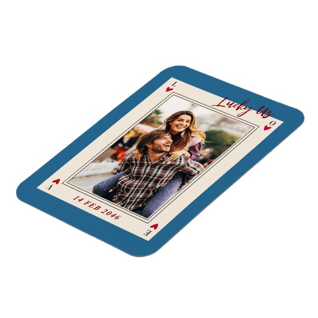 Sweet Romantic Retro Valentine's Gifts Foto Magnet (Linke Seite)
