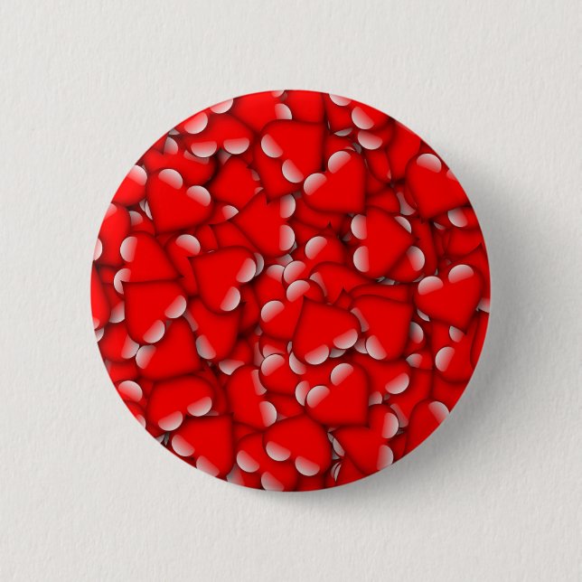 Sweet Romantic Valentine Liebe Herz Rot Button (Vorderseite)