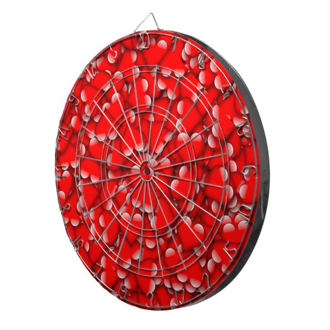 Sweet Romantic Valentine Liebe Herz Rot Dartscheibe (Vorderseite rechts)