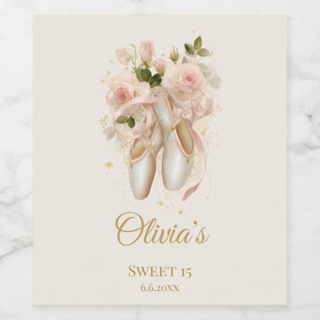 Sweet Rosé Ballet Soirée, Brauch Weinetikett (Einzelnes Label)