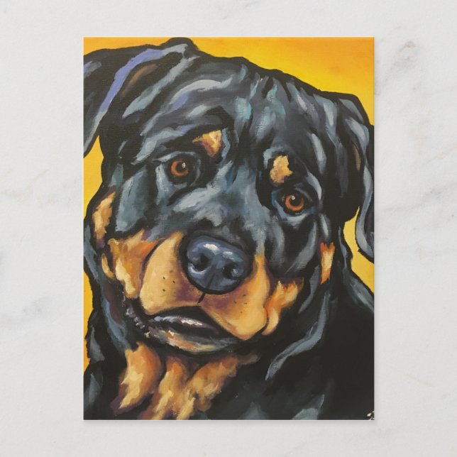 Sweet Rottweiler Postkarte (Vorderseite)