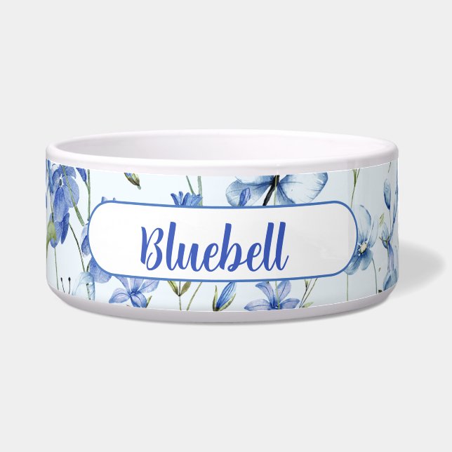 Sweet Royal Blue Ditzy Blume in Pale Blue Napf (Vorderseite)