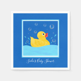 Sweet Rubber Ducky Bubbles Baby Dusche Serviette