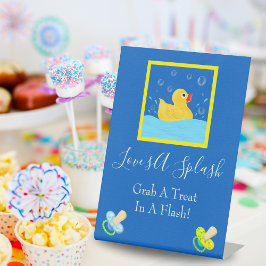 Sweet Rubber Ducky Leckerei Babydusche signieren Sockelschild