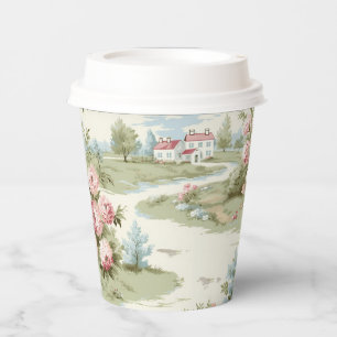 Sweet Rustic Country Zuhause Floral Landschaft Pappbecher