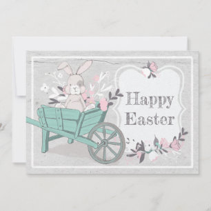 Sweet Rustic Wheelbarrow Sonniges Foto Ostern Feiertagskarte