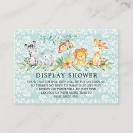 Sweet Safari Animals Babydusche - Geschenkidee Begleitkarte