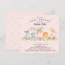 Sweet Safari Animals Girls Babydusche
