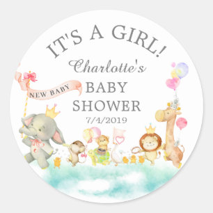 Sweet Safari Animaux Parade Favoriser Sticker