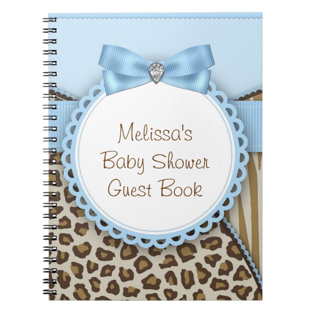 Sweet Safari Blue et Baby shower Brown Livre d'or (Devant)