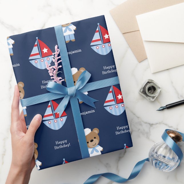 Sweet Sailor Bear Geschenkpapier (Schenken)
