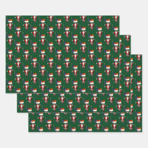 Sweet Santa Claus Besuch North Carolina Geschenkpapier Set