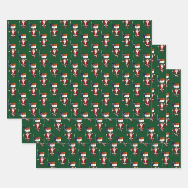 Sweet Santa Claus Besuch North Carolina Geschenkpapier Set (Set)