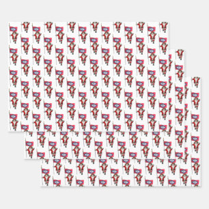 Sweet Santa Claus besucht Arkansas Geschenkpapier Set
