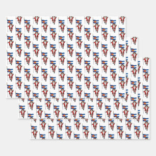 Sweet Santa Claus besucht Colorado Geschenkpapier Set