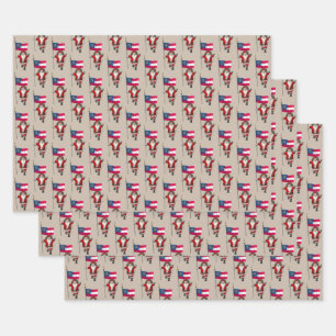 Sweet Santa Claus besucht Georgia Geschenkpapier Set