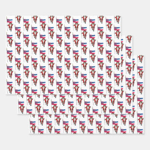 Sweet Santa Claus besucht Mississippi Geschenkpapier Set