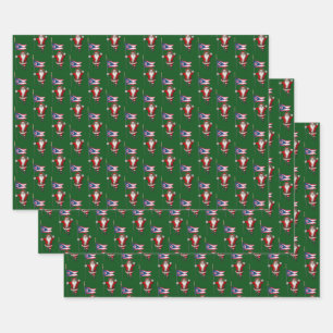 Sweet Santa Claus Besucht Ohio Geschenkpapier Set