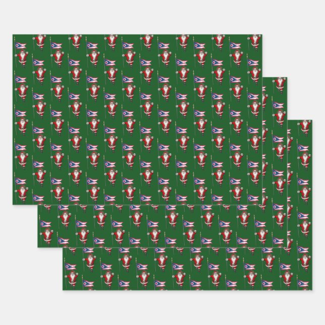 Sweet Santa Claus Besucht Ohio Geschenkpapier Set (Set)