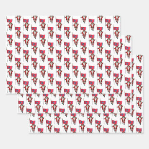 Sweet Santa Claus besucht Tennessee Geschenkpapier Set