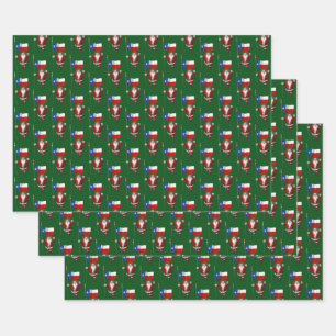 Sweet Santa Claus besucht Texas Geschenkpapier Set
