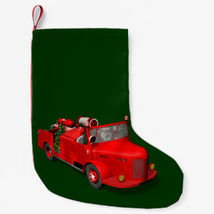 Sweet Santa Claus in Fire Motor Kleiner Weihnachtsstrumpf