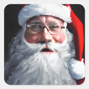 Sweet Santa Clause Weihnachten Quadratischer Aufkleber