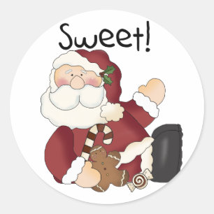 Sweet Santa Holiday Tshirts und Geschenke Runder Aufkleber