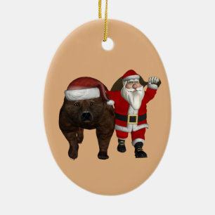 Sweet Santa Liebe Bears Keramik Ornament