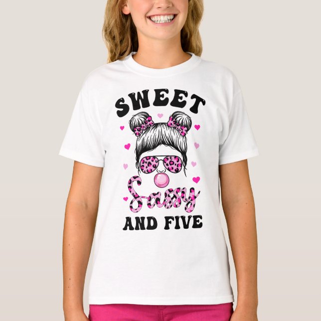 Sweet Sassy und fünf frische Bun Leopard Sonnenbri T-Shirt (Vorderseite)
