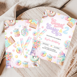 Sweet Sassy und ZWEI Girls Candy Zweiter Geburtsta Einladung