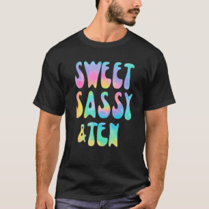 Sweet Sassy & Zehn Gefärbte Krawatte 10 Jahre alt T-Shirt
