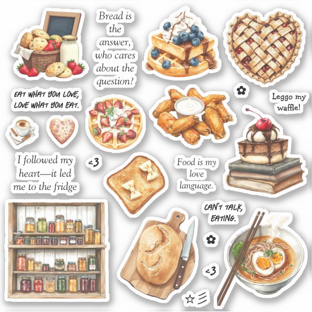 Sweet & Savory Delights-Aufkleber Aufkleber (Vorderseite)