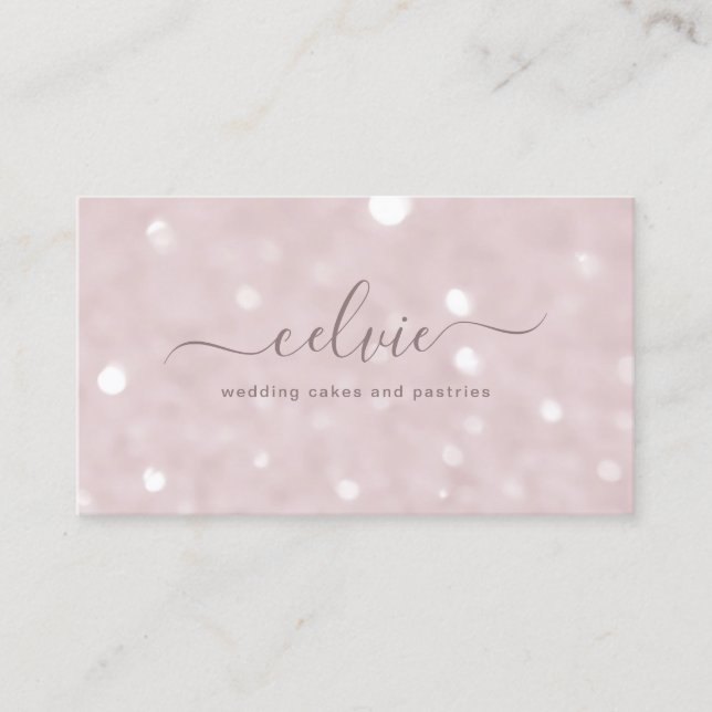 Sweet Savvy Chic Elegante Minimalistische Visitenk Visitenkarte (Vorderseite)