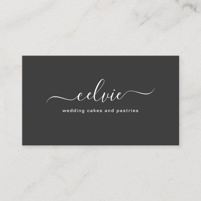 Sweet Savvy Chic Elegante Minimalistische Visitenk Visitenkarte (Vorderseite)