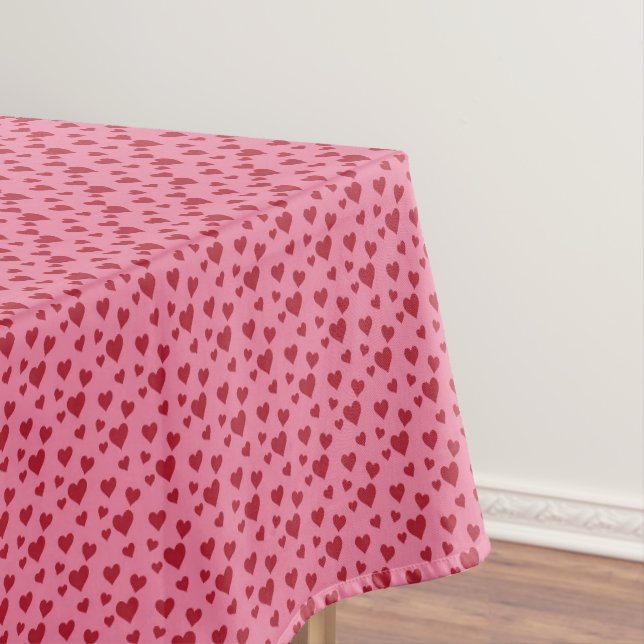 Sweet Scatter Hearts - Candy Pink & Red Tischdecke (Beispiel)