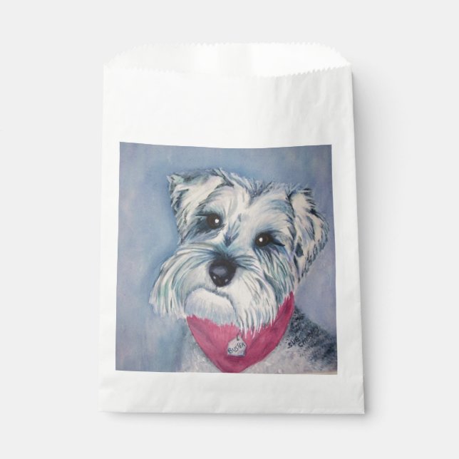 SWEET SCHNAUZER PUPPY HUND DANKE GESCHENKTÜTCHEN (Vorderseite)
