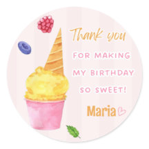 Sweet Scoops Favoriten Danke Stickers