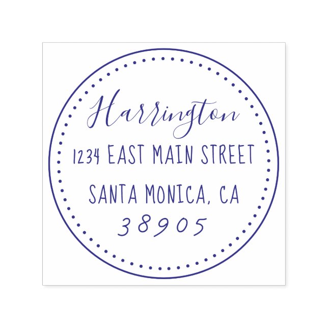 Sweet Script Family Name Rücksendeadresse Permastempel (Design)