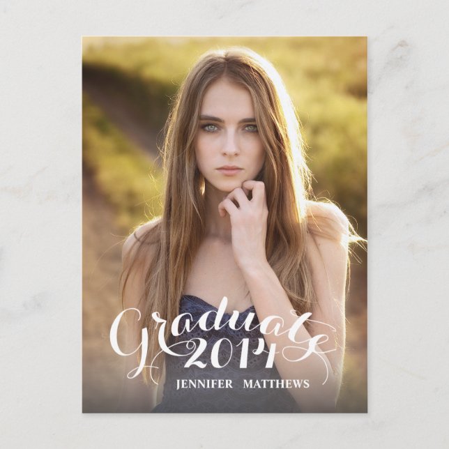 Sweet Script | Invitation de la fête de graduation (Devant)