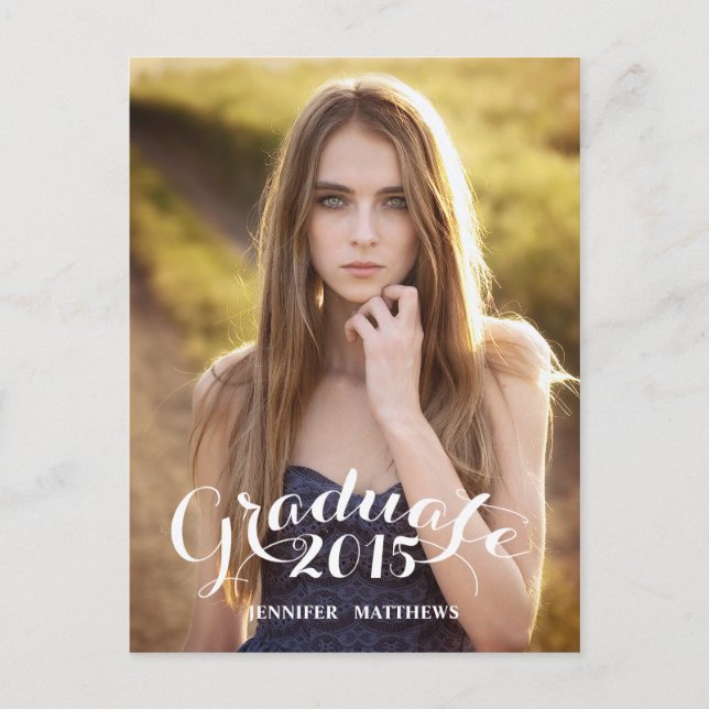 Sweet Script | Invitation de la fête de graduation (Devant)