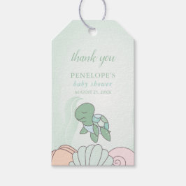 Sweet Sea Turtle Baby Dusche Geschenkanhänger