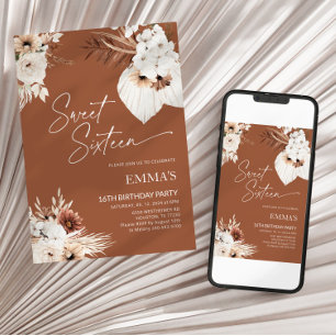 Sweet Seize Anniversaire Invitation 16E Anniversai