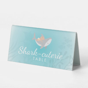 Sweet Shark Baby Buffet Tischschild Tischaufsteller